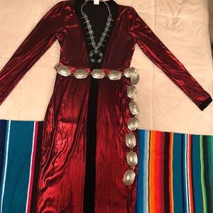 Red Shimmer Party Dress